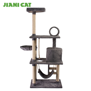 China wholesale best plush wooden toys pet cat scratcher tree - Product Image 3