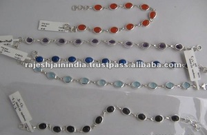 Pulsera de eslabones y cadena fina de Plata de Ley 925 de moda para regalos de fiestas de bodas - Product Image 1