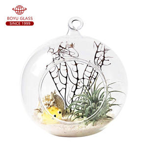 <span class=keywords><strong>Maceta</strong></span> colgante de vidrio de borosilicato transparente hecha a medida, Terrario de plantas de aire, decoraciones para el hogar para velas suculentas - Product Image 4