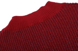 Manica svasata Pullover <span class=keywords><strong>bordeaux</strong></span> o-collo maglieria indumento Ropa Mujer Shopping Online maglioni <span class=keywords><strong>donna</strong></span> maglione lavorato a <span class=keywords><strong>maglia</strong></span> - Product Image 3