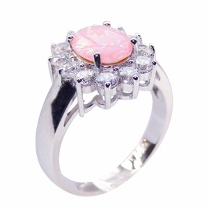Модное мексиканское кольцо из серебра 925 пробы с огненным опалом - Product Image 5
