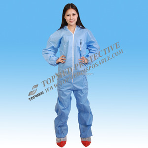 Desechable no tejido traje sobretodo microporosa Coverall SMS - Product Image 6