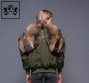 Plus la taille col de fourrure manteau chaud court dame femmes blouson avec duvet de canard <span class=keywords><strong>plume</strong></span> doublure - Product Image 3