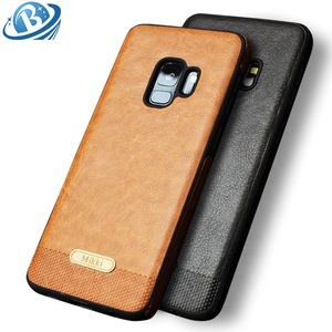 Mikki สินค้าใหม่ธุรกิจหนังนุ่ม TPU เย็บหนังโทรศัพท์มือถือสำหรับ Samsung Galaxy S9 S9 Plus - Product Image 1