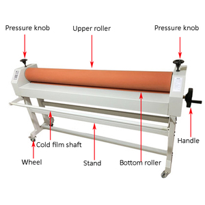 TS1600H Heavy Duty 160cm Manual Cold <strong>Laminator</strong> 1600 with Stand - Product Image 4