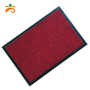 Tejido no tejido de espalda de PVC de poliéster de doble rayas al aire libre corredor alfombra de PVC - Product Image 1