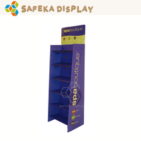 Support de plateau portable imprimé personnalisé pour la vente au détail présentoir flottant en carton pour maquillage cosmétique POP publicitaire pour utilisation en magasin
