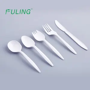 环保批发一次性塑料餐具套装勺叉刀叉餐具生产厂家