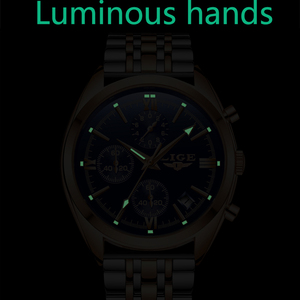 Orologio al Quarzo di Lusso LG9853 per <span class=keywords><strong>Uomo</strong></span>, <span class=keywords><strong>Cinturino</strong></span> in Vera <span class=keywords><strong>Pelle</strong></span>, Cronografo Sportivo Resistente all'Acqua con Quadrante a Lancette - Product Image 5