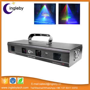 Precio barato 4 cabeza colorido led iluminación del haz de luz láser barato - Product Image 1