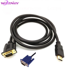 1080P 1.8 m <span class=keywords><strong>HDMI</strong></span> để VGA Cáp <span class=keywords><strong>HDMI</strong></span> Nam để VGA <span class=keywords><strong>15</strong></span> <span class=keywords><strong>pin</strong></span> nam 1.8 mét HD cáp mạ vàng kết nối cho PC máy tính bảng Máy Tính Xách Tay PC TV - Product Image 3
