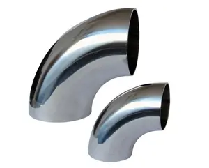 SS304/316 Food Grade Sanitary pipe fitting Welded 45 Degree Elbow by 420 Grit