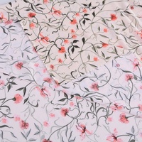 Tela de Punto ITY con Estampado Floral de Poliéster y Spandex, 240GSM, Suave y con Buen Caída, para Vestidos, Blusas y Trajes de Mujer