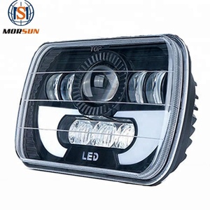 Morsun Led Motorcycle square Headlight <strong>H4</strong> for jeep Cherokee Xj 5x7 halo Headlight for GMC Offroad Headlamp Accessories - Product Image 1