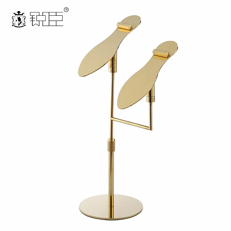 Shopping Mall High Quality Rose Gold Shoe Shine Stand