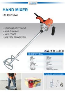 950 W Điện Khoan <span class=keywords><strong>Mixer</strong></span> Cho Sơn Nhỏ Tay Máy Xay Sinh Tố Động Cơ HM-110 - Product Image 3