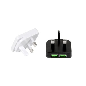 סיטונאי בריטניה תקע 5V 2.1A לבן/שחור כפול יציאת usb מטען מתאם בריטניה נסיעות נייד מטען - Product Image 2