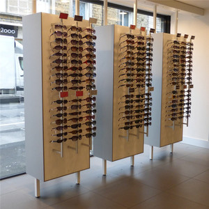 Modern Retail <strong>Optical</strong> Shop Case Wooden Floor Standing Locking Counter Cabinet <strong>Stand</strong> Customized High End Sunglasses <strong>Display</strong> - Product Image 2