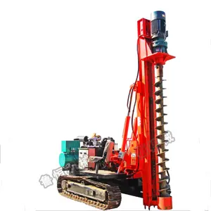 hydraulic jack-in piling earth auger solar ground hole piling machine