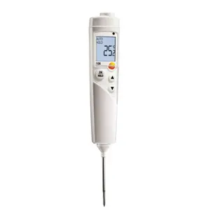 Termometer Makanan Digital Termokopel NTC Tahan Air Testo 106 dengan Alarm dan NO. Pesanan HACCP 0560 1063