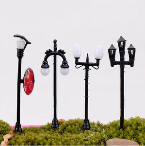 Resina Craft Mini lampione lampada antico fata giardino casa miniatura Jardin Terrarium Decor Micro paesaggio - Product Image 4