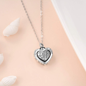 925 Sterling <strong>Silver</strong> Dog Paw Memorial Urn Pendant <strong>Necklace</strong> for Dog <strong>Cat</strong> Pets Ashes - Product Image 2