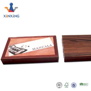 Pieghevole In Legno mancala con Multi Perle di Vetro di Colore scuro Intelligente gioco tattico per i bambini e gli adulti chicchi dorati gioco da tavolo set - Product Image 4