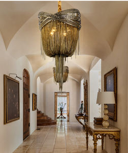 Lustre en aluminium italien MEEROSEE, luminaire en bronze, chaîne suspendue, <span class=keywords><strong>suspension</strong></span> à pampilles, lampe MD50086209 - Product Image 3