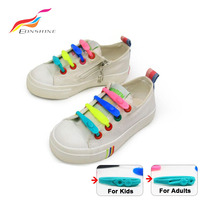 Lacets de chaussures en caoutchouc sans nœuds, taille unique, élastiques, en silicone et plastique pour enfants