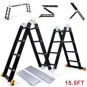 15.5FT Nhôm Đa Mục Đích Thang Mở Rộng Kính Thiên Văn Gấp - Product Image 6