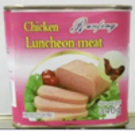 डिब्बाबंद चिकन लंच मांस चिकन मांस लंबी भंडारण क्षमता 340g प्रति