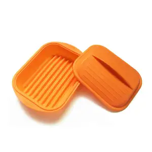 Tiện Ích Nhà Bếp Silicone Bowl Hộp Đựng Thức Ăn Cho Lò Vi Sóng Hấp Tốt Cho Cá An Toàn Nấu Ăn Lành Mạnh