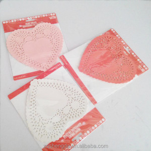 Precio razonable buena calidad desechable decration blanco del corazón del doilies manteles 10 " para el <span class=keywords><strong>hotel</strong></span> suministros - Product Image 2