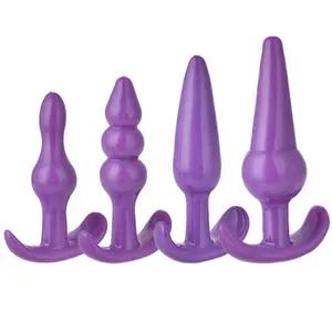 Seks oyuncakları silikon acemi başlangıç jöle anal plug acemi için anales eğitim seti