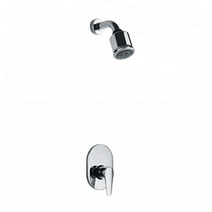 Ensemble de douche de robinet en laiton exquis intégré dans le mur Valve en céramique thermostatique <span class=keywords><strong>à</strong></span> poignée unique <span class=keywords><strong>à</strong></span> motif de pulvérisation souple pour l'appartement et l'<span class=keywords><strong>hôtel</strong></span> - Product Image 4