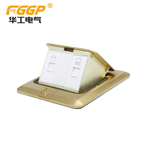 Enchufe de Piso Eléctrico Emergente Doméstico de 10a 13a 15a 20a con 2 Tomas de Corriente, LAN, <span class=keywords><strong>Voz</strong></span>, Puertos USB A y C, CE para - Product Image 4