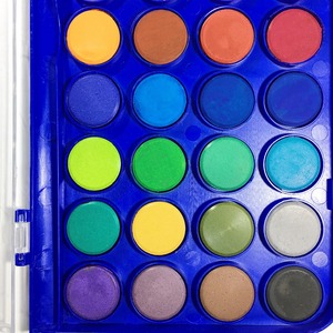 Palette de peinture de gâteaux, 36 couleurs, fournitures d'art en <span class=keywords><strong>aquarelle</strong></span>, roue avec pinceaux de peinture pour débutants et d'apprentissage préscolaire - Product Image 3