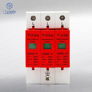 Bộ Phận Nhựa Spd Năng Lượng Mặt Trời Pv Dc 220V 150ka Bộ Phận Bảo Vệ Tăng Áp Điện Tử Các Sản Phẩm Phổ Biến Loại 1 Thiết Bị Bảo Vệ Lớp 2