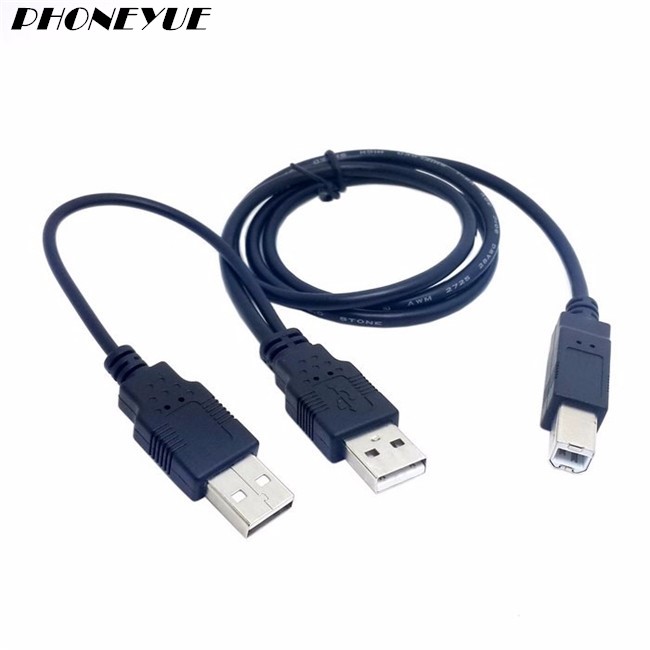 Câble USB 2.0 Mâle Type A Vers B - 1 Mètre - Pour Imprimante, Scanner, Disque Dur
