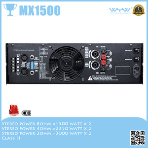Amplificador de Potencia de Audio Estándar Clase <span class=keywords><strong>H</strong></span> Mx1500 de 2 Canales - Product Image 3