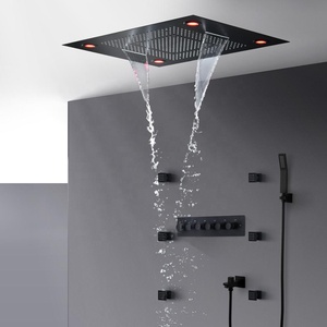 Bagno Da <span class=keywords><strong>Incasso</strong></span> A Soffitto Montato Led <span class=keywords><strong>Termostatico</strong></span> SUS304 Soffione <span class=keywords><strong>doccia</strong></span> <span class=keywords><strong>Doccia</strong></span> a Cascata Set - Product Image 1