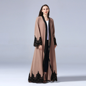 New Design Lace Dres Front Open Abaya <strong>Kaftan</strong> <strong>Dress</strong> of Modern Open Abaya - Product Image 1