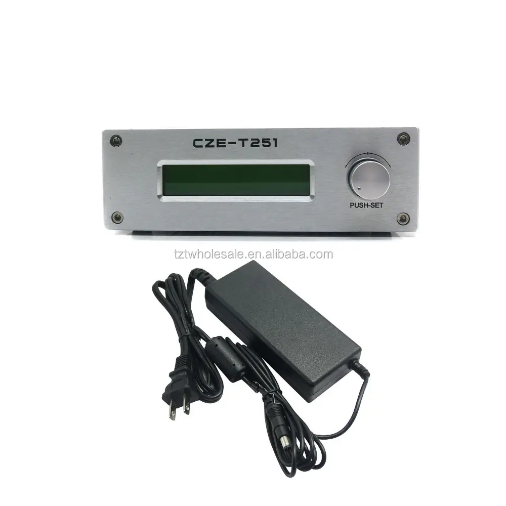CZE-T251 Trasmettitore FM 0-25W Regolabile 87-108MHz Mono Stereo PLL Stazione di Trasmissione con Alimentazione