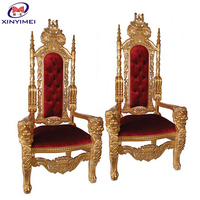 Chaise de mariage baroque à dossier haut, mobilier de gymnastique, vente en gros