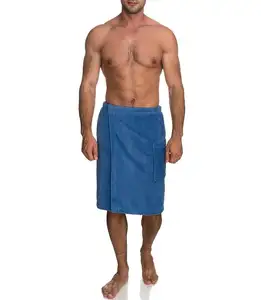 100% Cotton Plain Dyed Men's Super Soft Terry Bath Wrap Towel