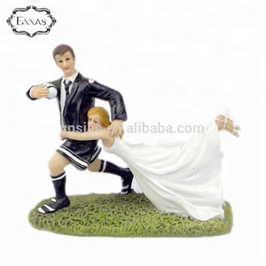 Polyresin <span class=keywords><strong>Personnalisé</strong></span> Gâteau De Mariage Toppers Mariée et Marié Figurines - Product Image 1