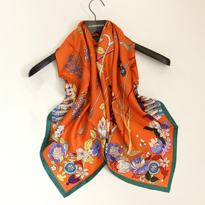 وشاح حريري مرسوم يدويًا بتصميم ماليزي جديد للنساء والفتيات، من ماركة مصممة شهيرة، للبيع بالجملة - Product Image 5