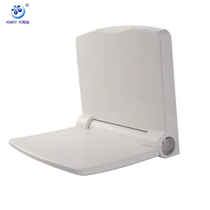 Soft-fall Folding Plastic Wall Mounted Shower Seat for Disabled and Seniors