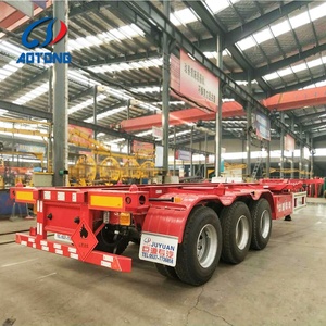 Châssis de conteneur squelettique de haute qualité à 3 essieux 40/20 pieds, semi-remorque de camion à conteneur squelettique - Product Image 6