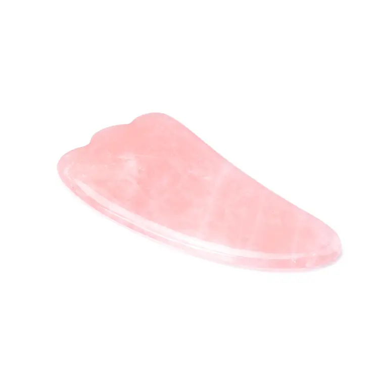 Gua Sha Alat Jade Papan Batu Rose Quartz Paket Piring untuk Kecantikan